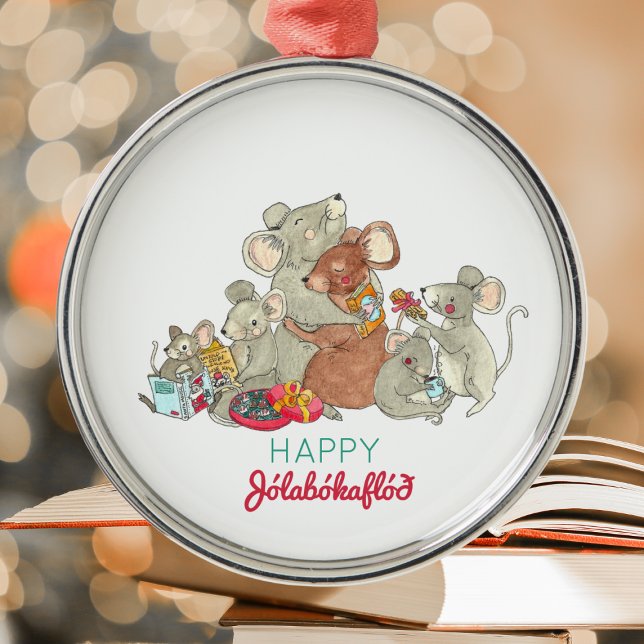 Ornement En Métal Bonne Souris Jolabokaflod Famille Céramique de Noë (Créateur téléchargé)