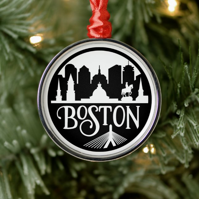 Ornement En Métal Boston Skyline (Arbre)