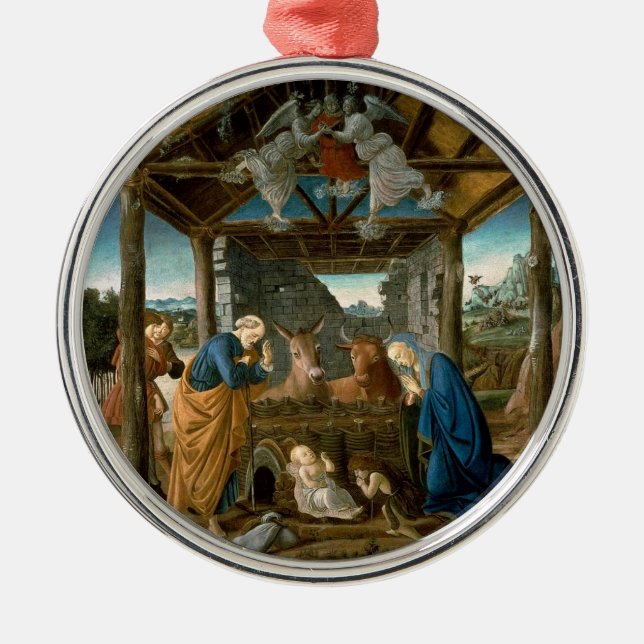 Ornement En Métal Botticelli - La Nativité, (Devant)