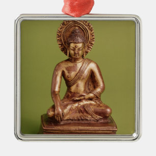 Ornement En Métal Bouddha assis