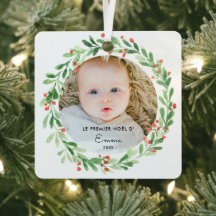 Boule De Noël Premier Noël Avec Photo Et Prénom