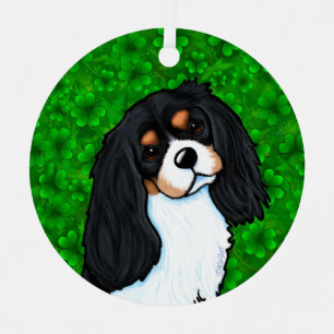 Ornement En Métal Bouton Cavalier King Charles Spaniel