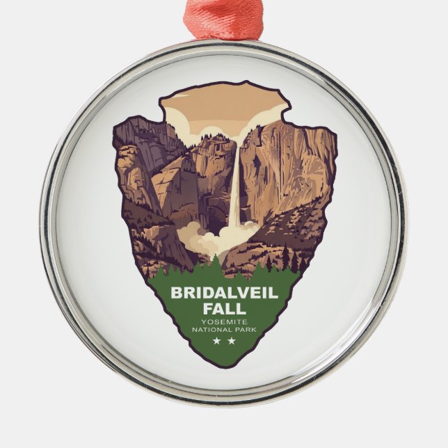 Ornement En Métal Bridalveil Fall Yosemite National Park Arrowhead (Devant)