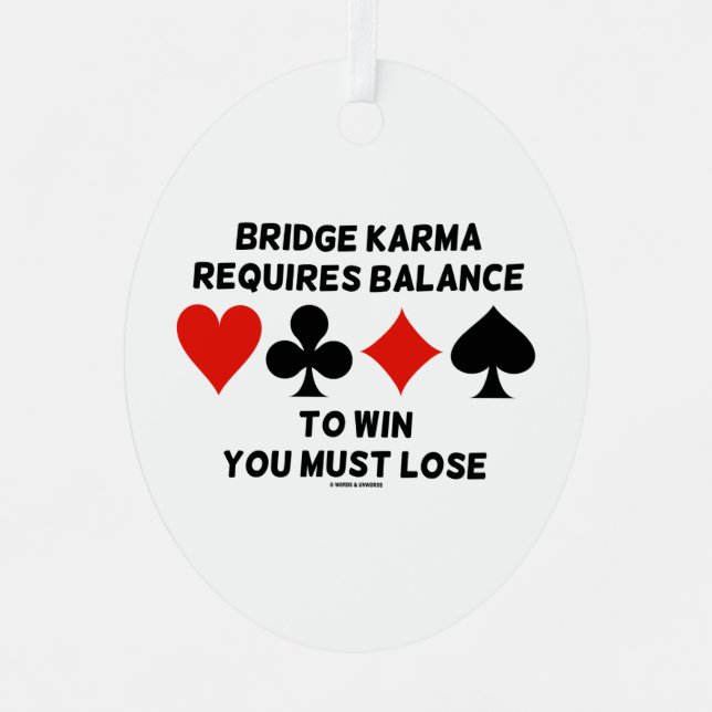 Ornement En Métal Bridge Karma A Besoin D'Équilibre Pour Gagner Vous (Recto)