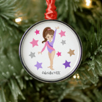 Brown Haired Gymnast Girl Gymnastique Noël