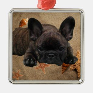 Ornement En Métal Bulldog Sapin de Noël