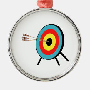 Ornement En Métal Bullseye à trois flèche