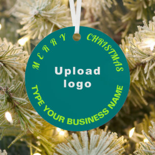 Ornement En Métal Business Noël Turquoise Cercle vert
