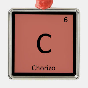 Ornement En Métal C - Chorizo Chimie Symbole de tableau périodique