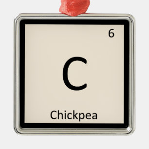 Ornement En Métal C - Symbole de tableau périodique de la chimie du 