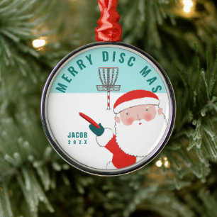 Ornement En Métal Cadeau de golf sur disque personnalisé