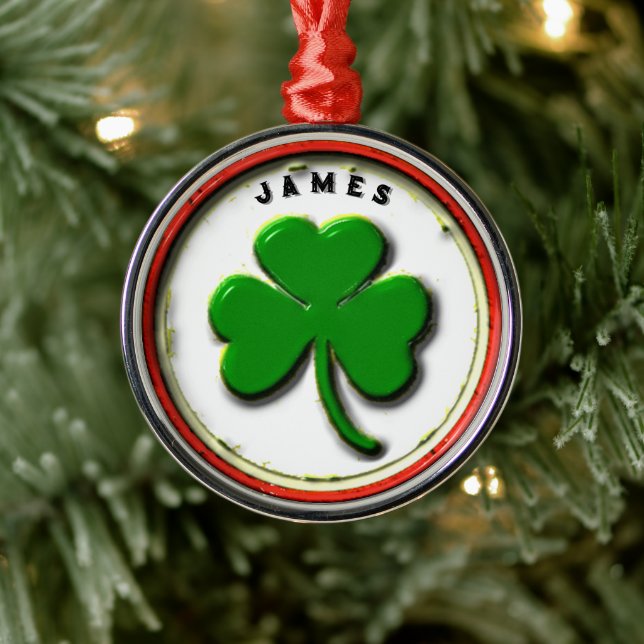 Ornement En Métal Cadeau de vacances irlandais personnalisé (Arbre)