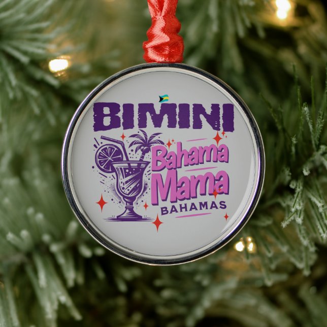 Ornement En Métal Cadeau souvenir Bahamas : Bimini Bahamas Bahama Ma (Arbre)