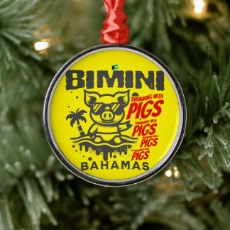 Ornement En Métal Cadeau souvenir Bahamas : Bimini Bahamas Swimming 
