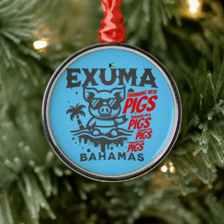 Ornement En Métal Cadeau souvenir Bahamas : Exuma Bahamas Swimming P