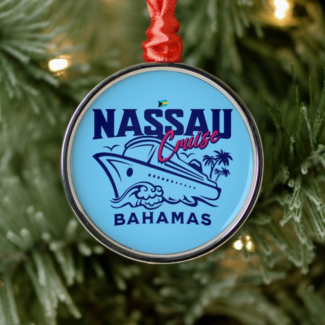 Ornement En Métal Cadeau souvenir Bahamas : Nassau Bahamas Cruise (Arbre)