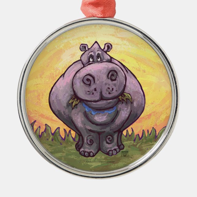 Ornement En Métal Cadeaux & Accessoires Hippopotame (Devant)