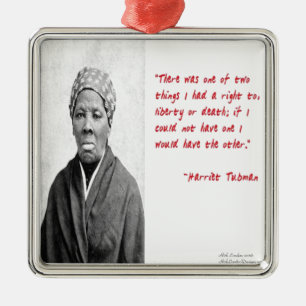 Ornement En Métal Cadeaux de citation de Harriet Tubman "Liberté ou
