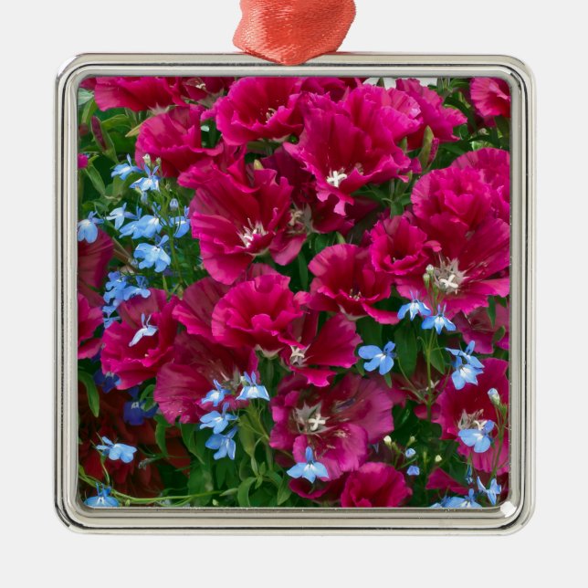Ornement En Métal Cadeaux Godetia Et Lobelia (Devant)