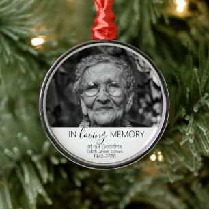 Ornement En Métal Cadeaux photos commémoratifs Noël, en mémoire d