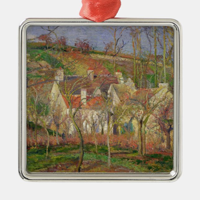 Ornement En Métal Camille Pissarro | les toits rouges, ou coin d'un (Devant)