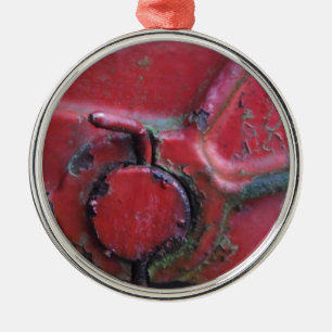 Ornement En Métal Camion rouillé rouge gros plan