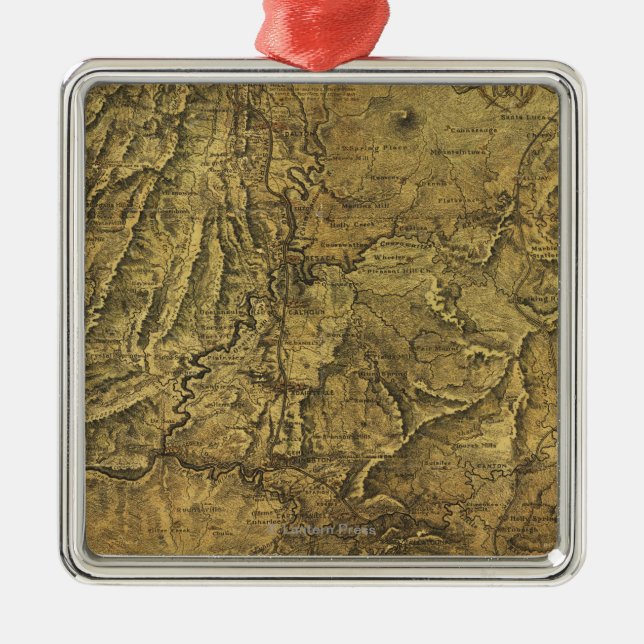 Ornement En Métal Campagne d'Atlanta - carte panoramique de guerre (Devant)