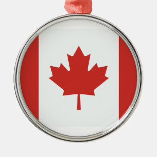 Ornement En Métal Canada Flag