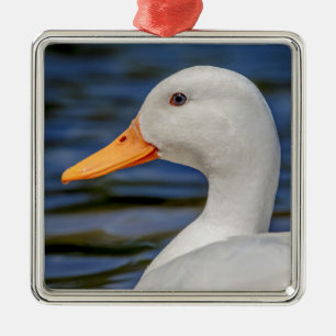 Ornement En Métal Canard blanc