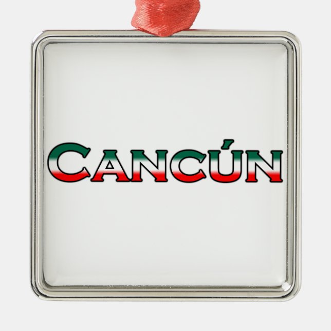 Ornement En Métal Cancun (logo des textes) (Devant)