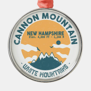 Ornement En Métal Cannon Mountain New Hampshire Ski