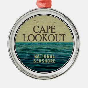 Ornement En Métal Cape Lookout National Seashore Ocean Birds