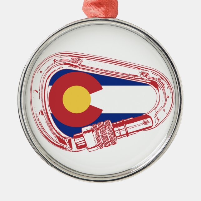 Ornement En Métal Carabiner Escalade du Colorado (Devant)
