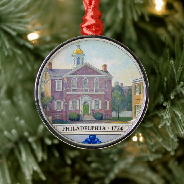 Ornement En Métal Carpenter's Hall - Philadelphie, Pennsylvanie (Arbre)