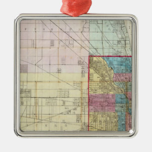 Ornement En Métal Carte de Chicago
