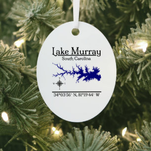 Ornement En Métal Carte de conception ovale en métal du lac Murray e