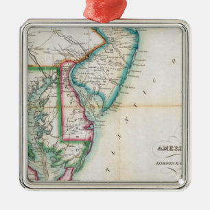 Ornement En Métal Carte de la côte américaine