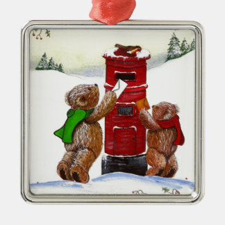 Ornement En Métal Carte de Teddy Bear