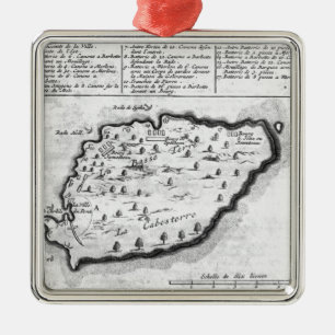 Ornement En Métal Carte des Barbade