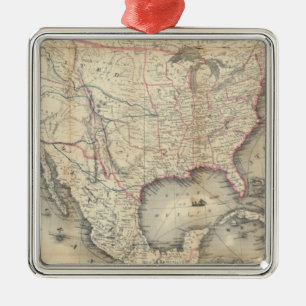 Ornement En Métal Carte Des États-Unis