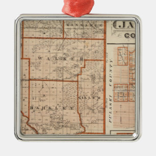Ornement En Métal Carte du comté de Jasper