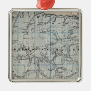 Ornement En Métal Carte du comté de Wabasha, Minnesota