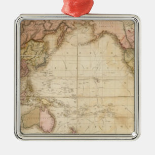 Ornement En Métal Carte du monde