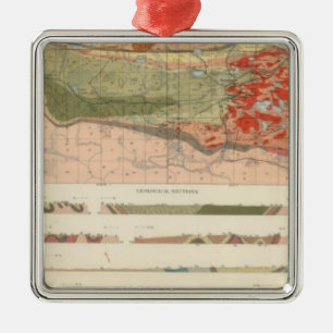 Ornement En Métal Carte géologique générale du district de Marque