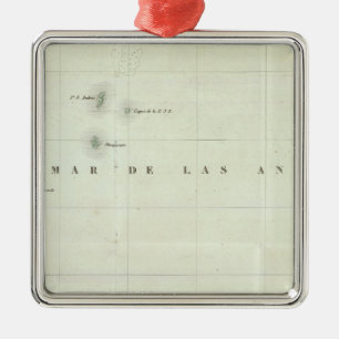 Ornement En Métal Carte gravée du Panama