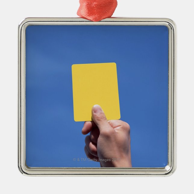 Ornement En Métal Carte jaune (Devant)