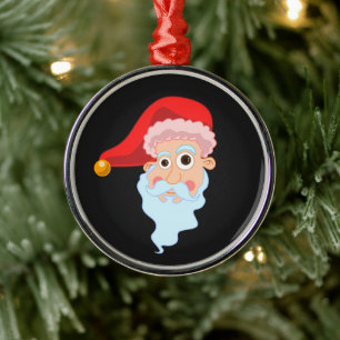Ornement En Métal Cartoon Père Noël Christmas Orament