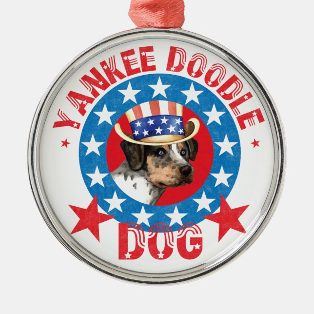 Ornement En Métal Catahoula patriotique (Devant)