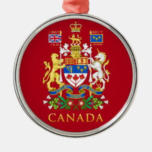 Ornement En Métal Célébration de l'anniversaire du Canada 150th