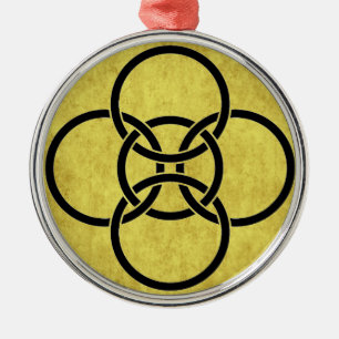 Ornement En Métal Cercles de Croix Borromée